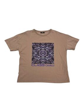 ROBERTO CAVALLI CLASS Luxury Designer Tee Shirt Top Womens Large